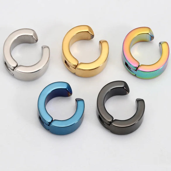 1 Piece Punk Modern Style Classic Style Geometric Plating Titanium Steel Ear Cuffs