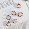 1 Piece Retro Round Alloy Inlay Natural Stone Resin Pearl Women'S Open Ring