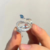 1 Piece Retro Snake Alloy Plating Inlay Rhinestones Women'S Open Ring