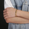 1 Piece Retro Solid Color Titanium Steel Plating 18k Gold Plated Men'S Bracelets