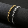 1 Piece Retro Solid Color Titanium Steel Plating 18k Gold Plated Men'S Bracelets