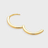 1 Piece Sexy Simple Style Solid Color Plating Sterling Silver 18K Gold Plated Earrings