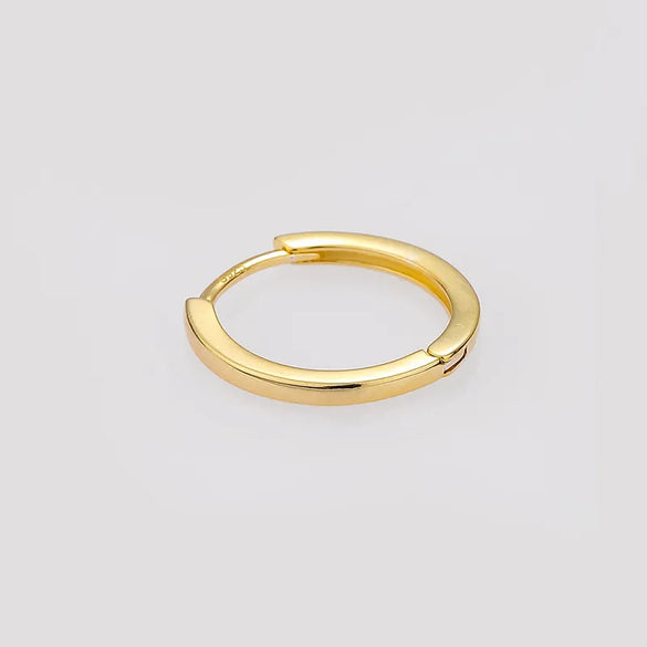 1 Piece Sexy Simple Style Solid Color Plating Sterling Silver 18K Gold Plated Earrings