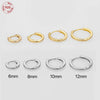 1 Piece Sexy Simple Style Solid Color Plating Sterling Silver 18K Gold Plated Earrings