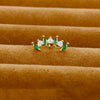 1 Piece Shiny Round Carrot Flower Plating Inlay Stainless Steel Zircon Cartilage Earrings