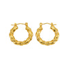 1 Piece Simple Style Classic Style Solid Color Polishing Plating Stainless Steel Titanium Steel 18k Gold Plated Earrings
