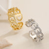 1 Piece Simple Style Commute Solid Color Copper Rings