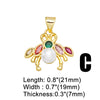 1 Piece Simple Style Devil'S Eye Copper Inlay Artificial Pearls Zircon 18k Gold Plated Pendants Jewelry Accessories