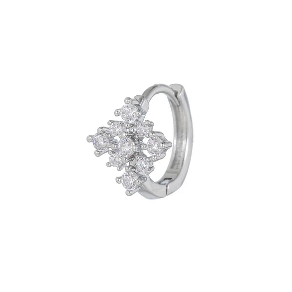 1 Piece Simple Style Geometric Plating Inlay Brass Zircon 18k Gold Plated Silver Plated Earrings