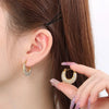 1 Piece Simple Style Geometric Solid Color 304 Stainless Steel 18K Gold Plated Earrings
