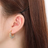 1 Piece Simple Style Geometric Solid Color 304 Stainless Steel 18K Gold Plated Earrings