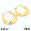1 Piece Simple Style Geometric Solid Color 304 Stainless Steel 18K Gold Plated Earrings