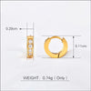 1 Piece Simple Style Geometric Solid Color Plating Stainless Steel Hoop Earrings