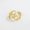 1 Piece Simple Style Geometric Sterling Silver Plating Open Ring