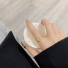 1 Piece Simple Style Geometric Sterling Silver Plating Open Ring