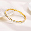 1 Piece Simple Style Geometric Titanium Steel Plating Inlay Zircon Bracelets