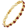 1 Piece Simple Style Heart Shape Alloy Plating Inlay Zircon Women'S Bracelets