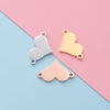 1 Piece Stainless Steel 18K Gold Plated Customization Laser Engraving Heart Shape Pendant