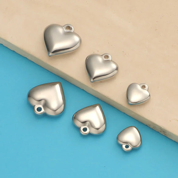 1 Piece Stainless Steel 18K Gold Plated Customization Laser Engraving Heart Shape Pendant