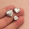 1 Piece Stainless Steel 18K Gold Plated Customization Laser Engraving Heart Shape Pendant