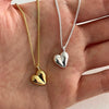 Simple Style Heart Shape Sterling Silver Plating 18k Gold Plated Pendant Necklace