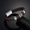 1 Piece Simple Style Round Pu Leather Alloy Men's Bangle