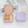 Simple Style Solid Color Leather Jewelry Boxes
