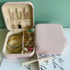 Simple Style Solid Color Leather Jewelry Boxes