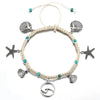 Wholesale Jewelry Simple Style Starfish Alloy Seed Bead Patchwork Anklet