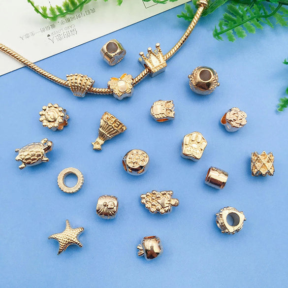 1 Piece Simple Style Tortoise Flower Grape Alloy Plating Beads Jewelry Accessories