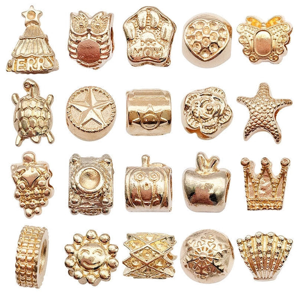 1 Piece Simple Style Tortoise Flower Grape Alloy Plating Beads Jewelry Accessories