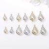 1 Piece Simple Style Water Droplets Copper Plating Inlay Pendant Jewelry Accessories