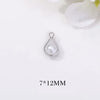 1 Piece Simple Style Water Droplets Copper Plating Inlay Pendant Jewelry Accessories