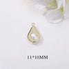 1 Piece Simple Style Water Droplets Copper Plating Inlay Pendant Jewelry Accessories