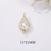 1 Piece Simple Style Water Droplets Copper Plating Inlay Pendant Jewelry Accessories