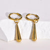 1 Piece Simple Style Water Droplets 201 Stainless Steel Drop Earrings