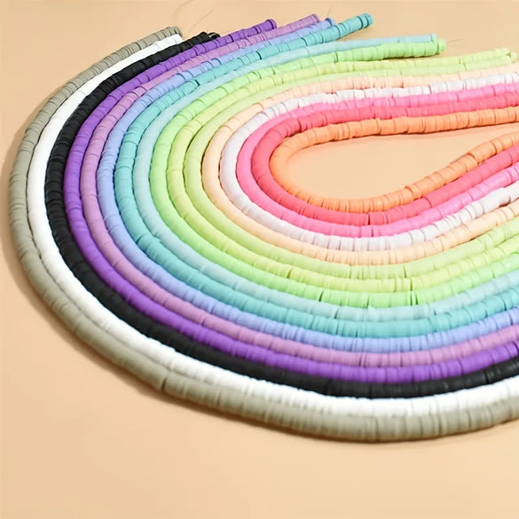 1 Piece Diameter 6 Mm Soft Clay Solid Color Beads