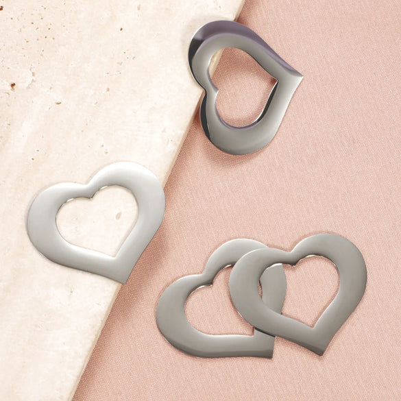 1 Piece Stainless Steel 18K Gold Plated Customization Laser Engraving Heart Shape Pendant