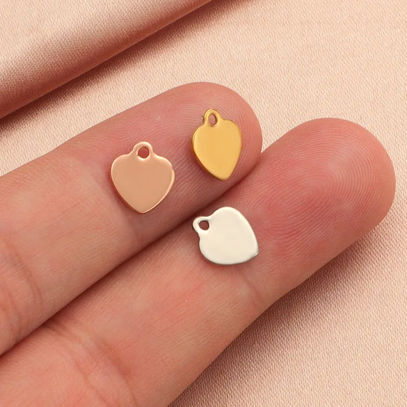 1 Piece Stainless Steel Customization Laser Engraving Heart Shape Pendant