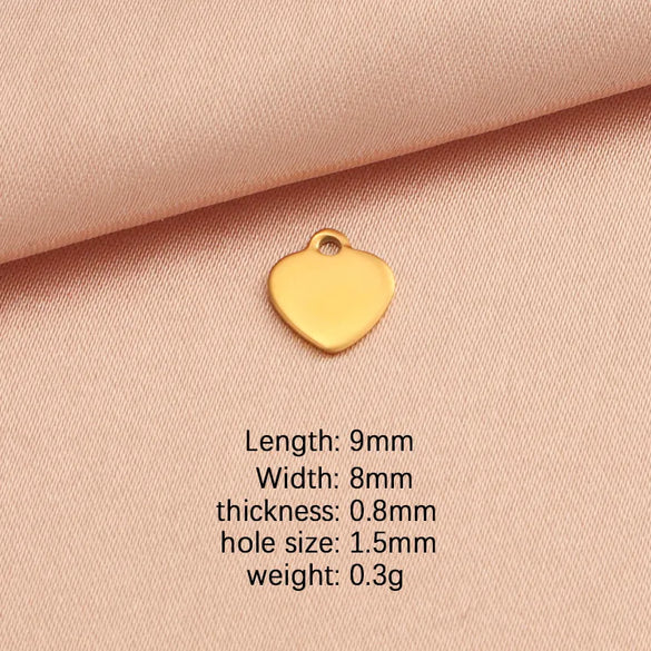 1 Piece Stainless Steel Customization Laser Engraving Heart Shape Pendant