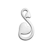 1 Piece Stainless Steel Leaf Flower Polished Pendant