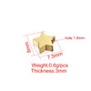 1 Piece Stainless Steel 18K Gold Plated Pentagram Customization Laser Engraving DIY Jewelry Accessories Beads