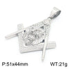 1 Piece Stainless Steel Rhinestones Plating Inlay Pendant Chain