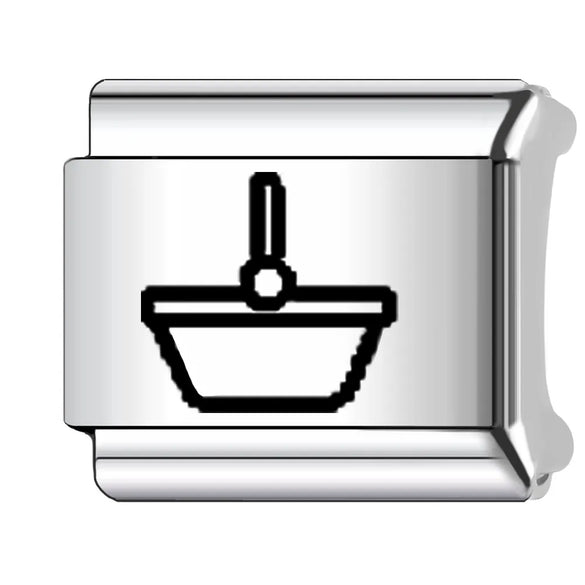 1 Piece Titanium Steel Copper Color Block Beads