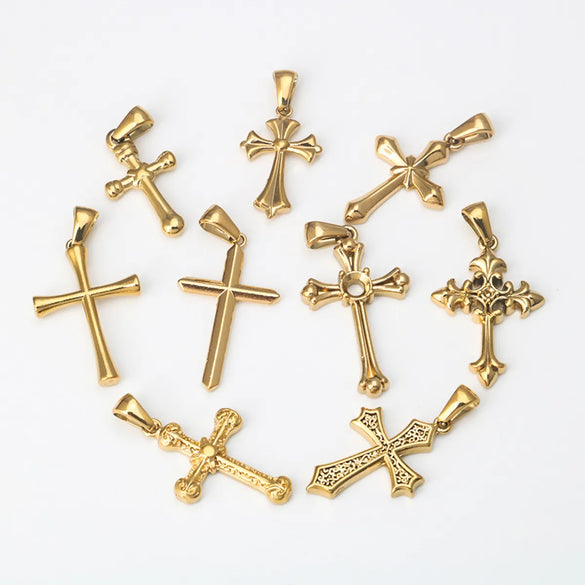 1 Piece Titanium Steel Cross Pendant