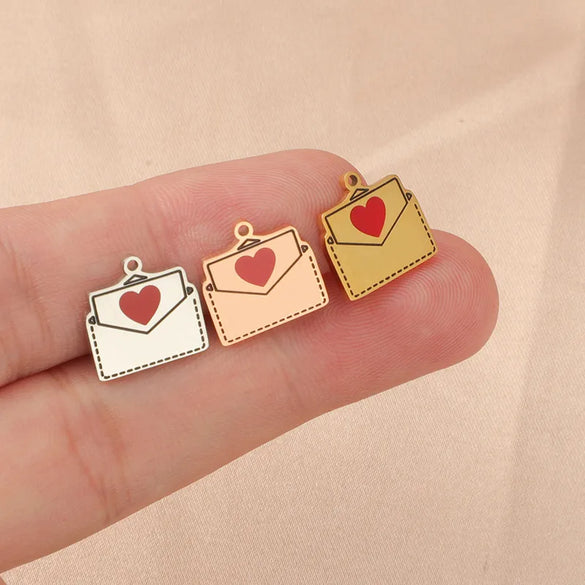 1 Piece Titanium Steel 18K Gold Plated Customization Laser Engraving Heart Shape Pendant