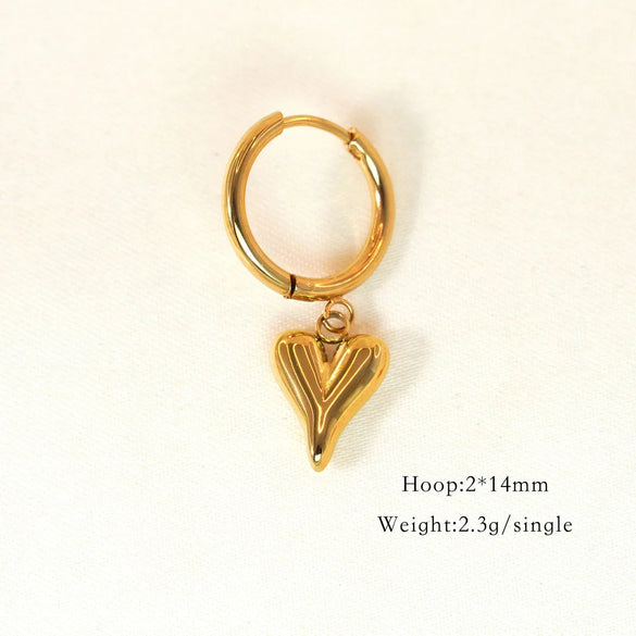 1 Piece Vintage Style Classic Style Star Shell Fish Tail Plating Inlay 304 Stainless Steel Agate Shell Zircon 14K Gold Plated Drop Earrings