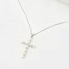 1 Piece Vintage Style Cross Stainless Steel Inlay Diamond Pendant Necklace