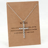 1 Piece Vintage Style Cross Stainless Steel Inlay Diamond Pendant Necklace