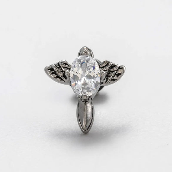 1 Piece Vintage Style Geometric 316 Stainless Steel  Zircon Ear Studs